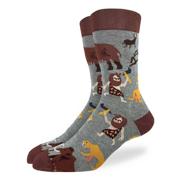 Men's Caveman Socks - Shoe Size 7-12