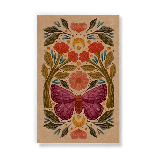 Purple Wings Kraft Layflat Notebook