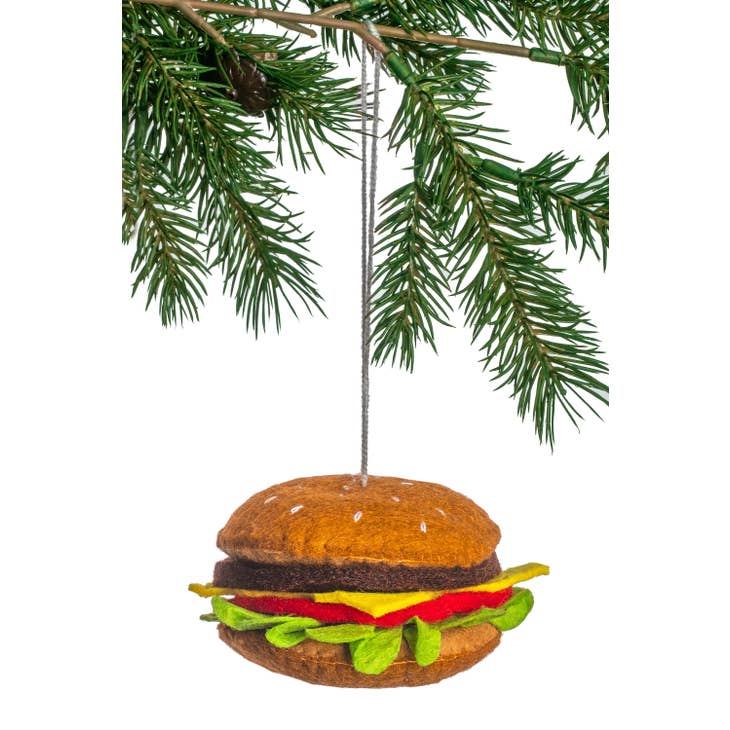 Felt Cheeseburger Ornament