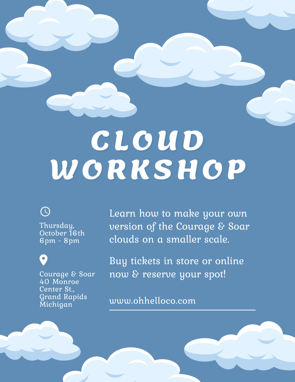 Cloud Building Workshop | Thursday, October 16th | 6-8pm