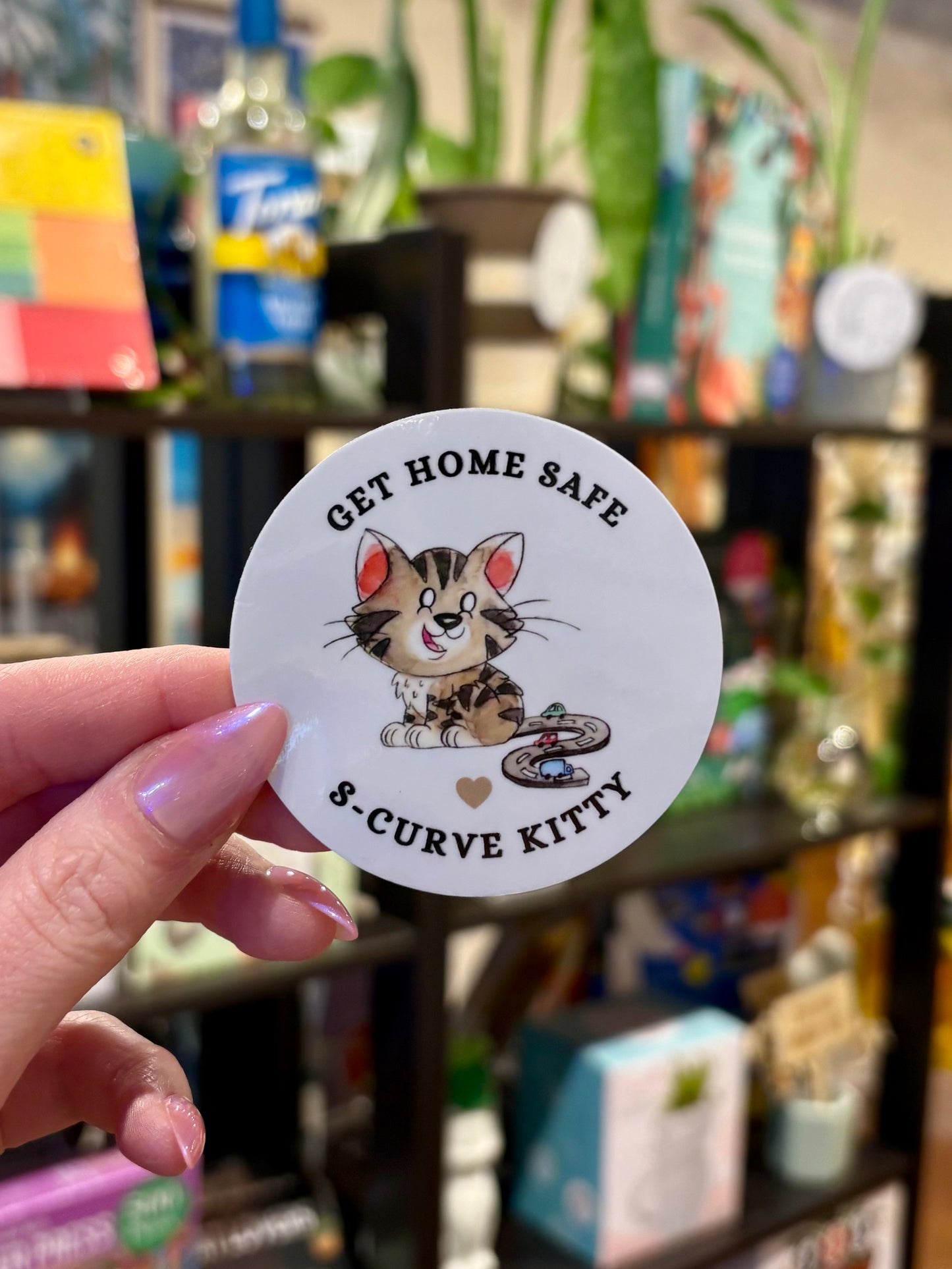 S-Curve Kitty Vinyl Sticker