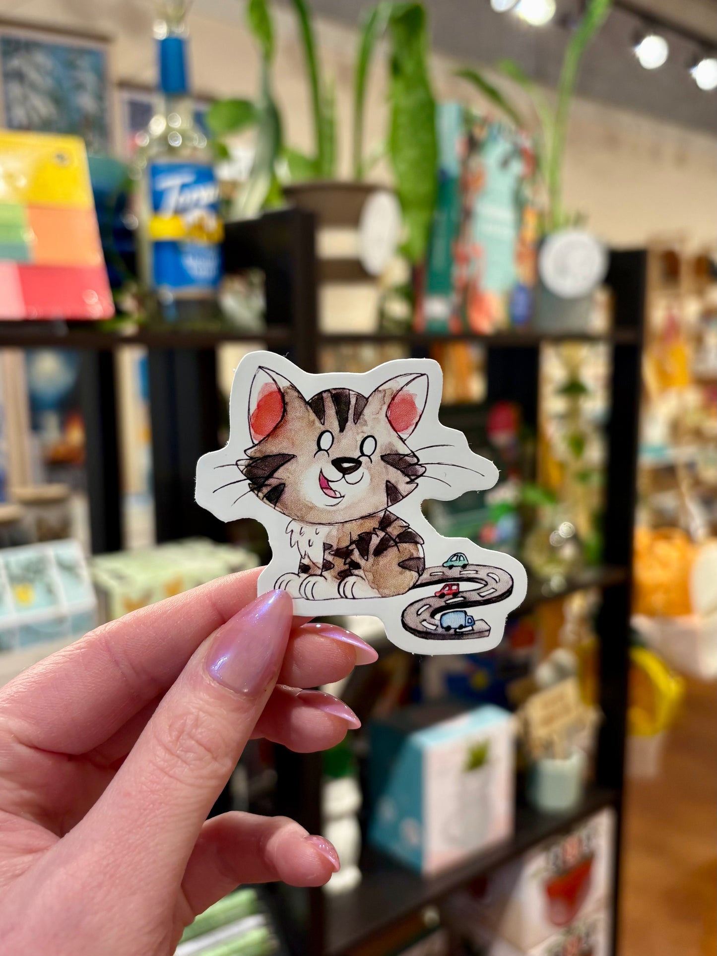 S-Curve Kitty Vinyl Sticker