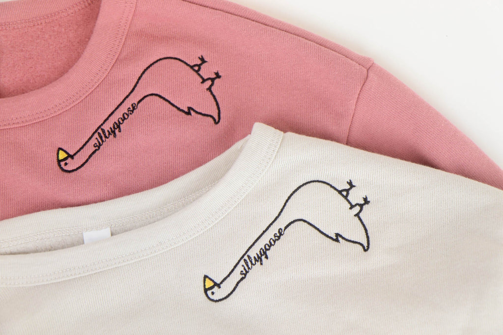 Mauve Embroidered Silly Goose Sweatshirt