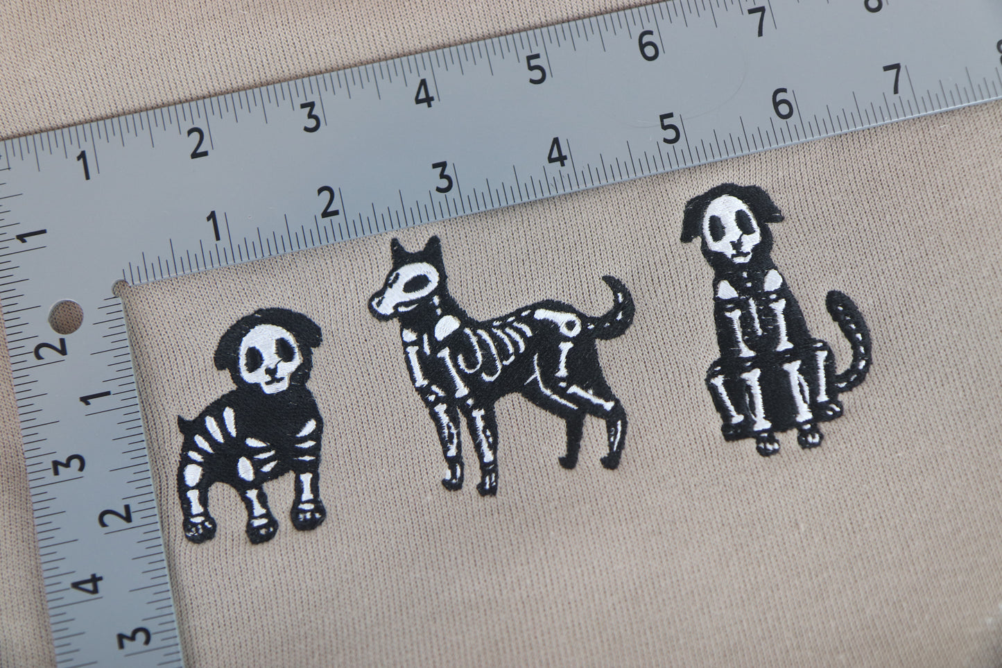 Embroidered Skelly Dog Sweatshirt