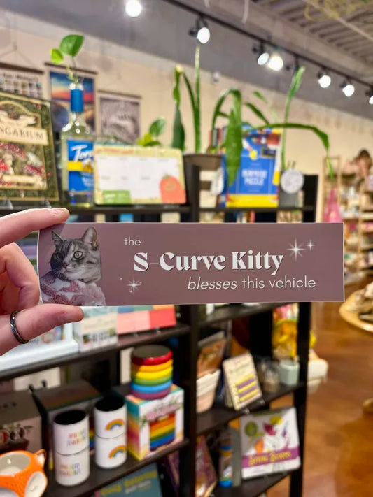 S-Curve Kitty Bumper Sticker