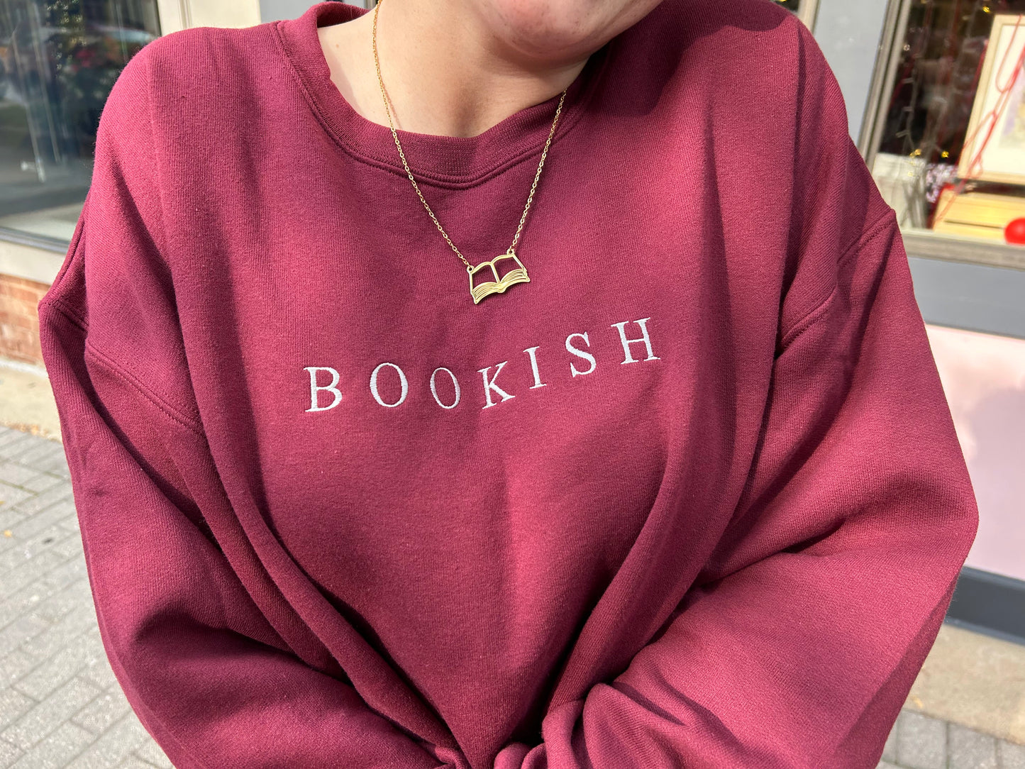 Embroidered Bookish Sweatshirt