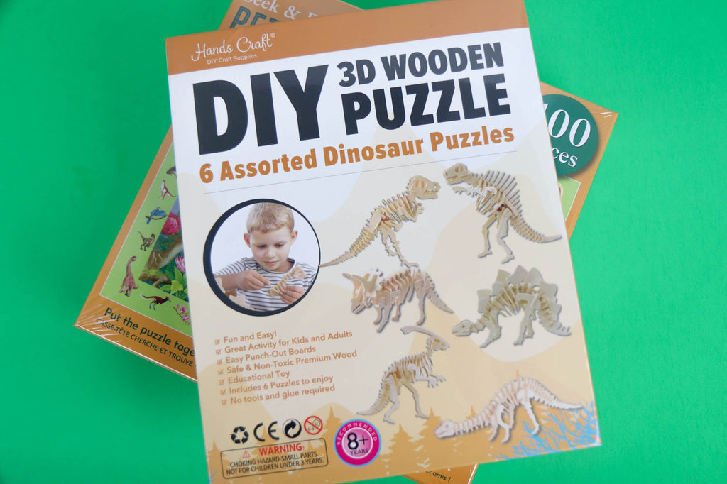 3D DIY Wooden Dinosaur Pack