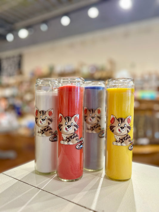 S Curve Kitty Candle