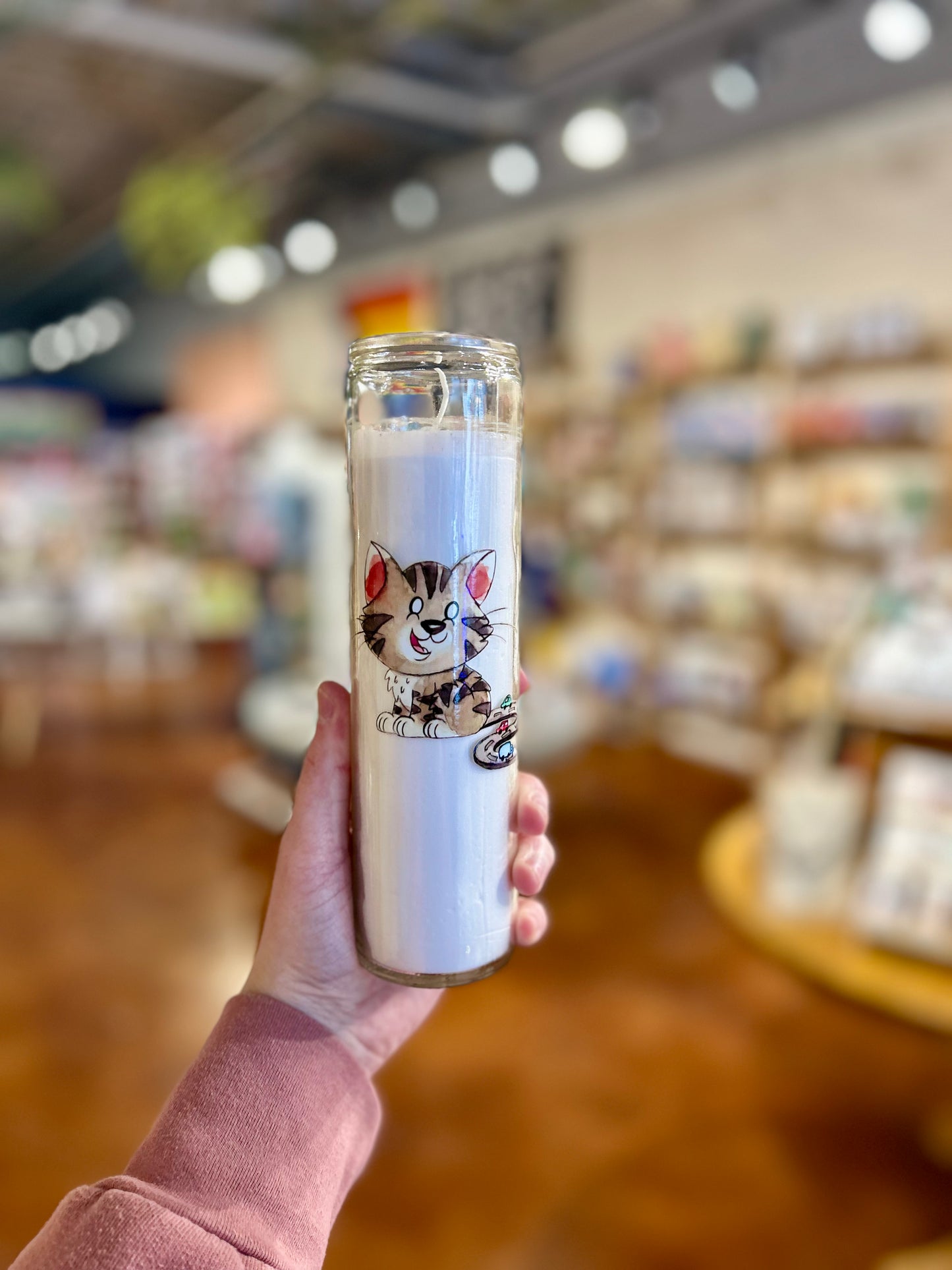 S Curve Kitty Candle