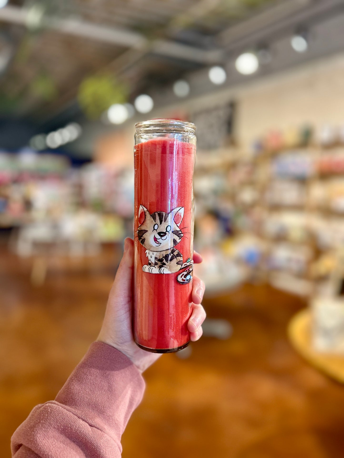 S Curve Kitty Candle