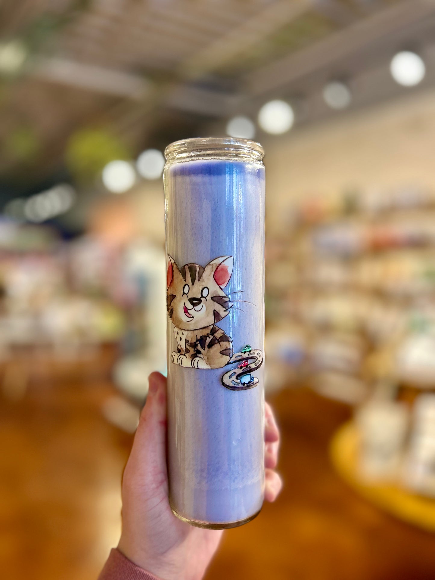 S Curve Kitty Candle