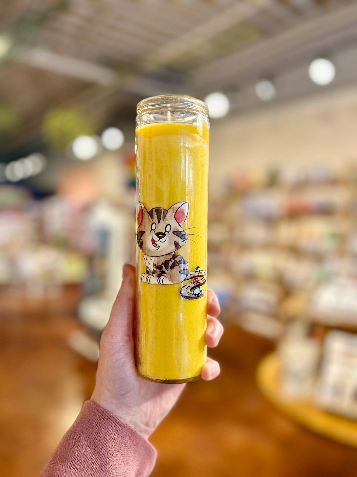 S Curve Kitty Candle