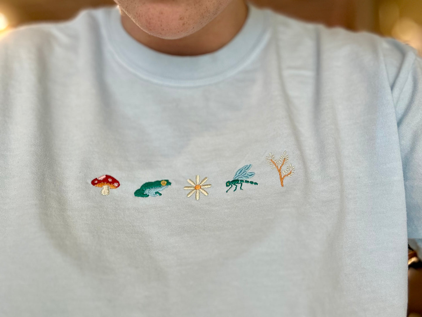 Embroidered Pond Party Boxy Tee