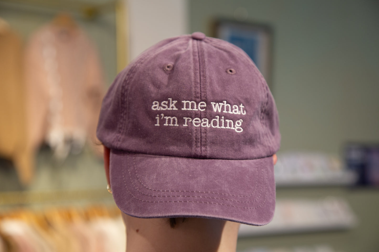 Embroidered Ask Me What I'm Reading Hat