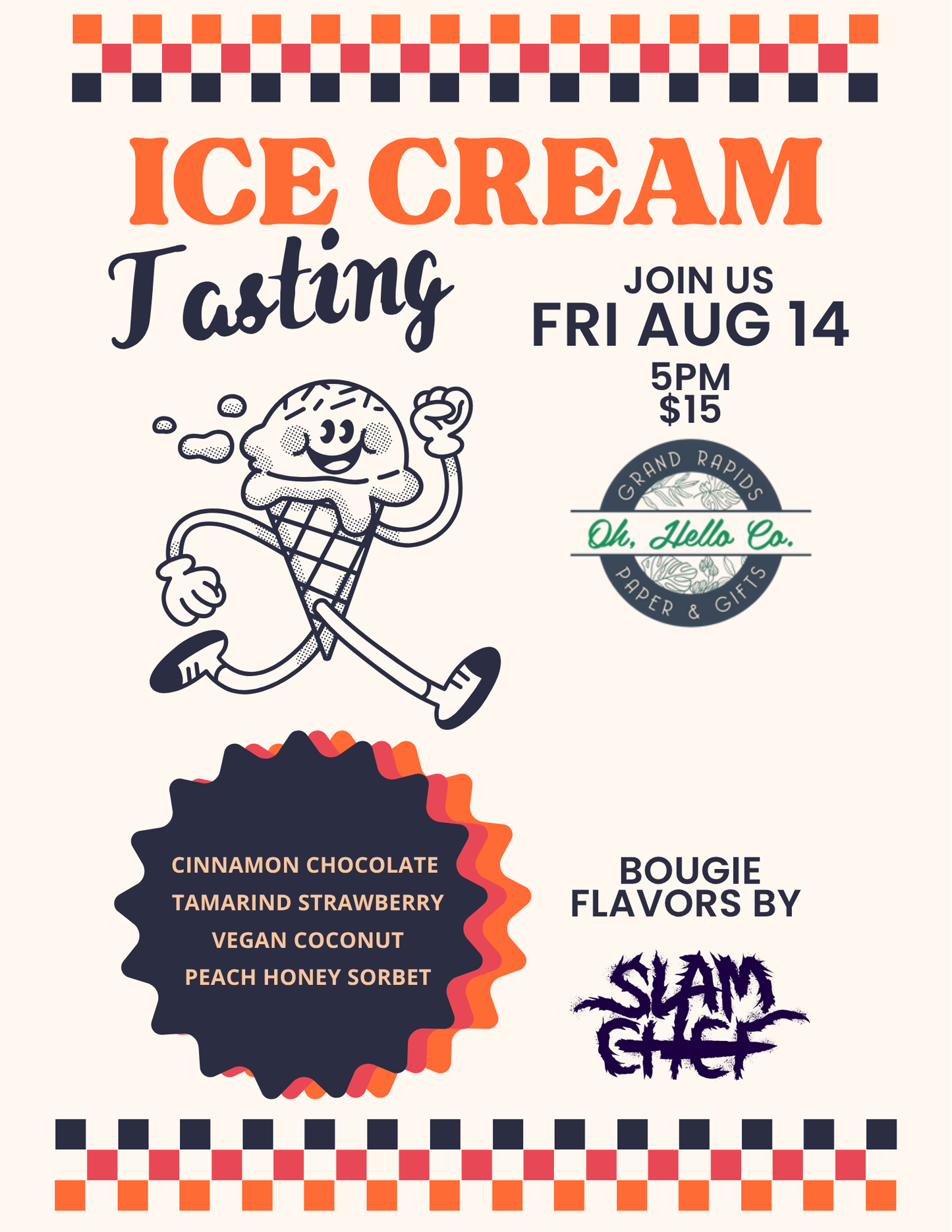 Ice Cream Tasting Event | Friday, August 14th | 5 - 7pm