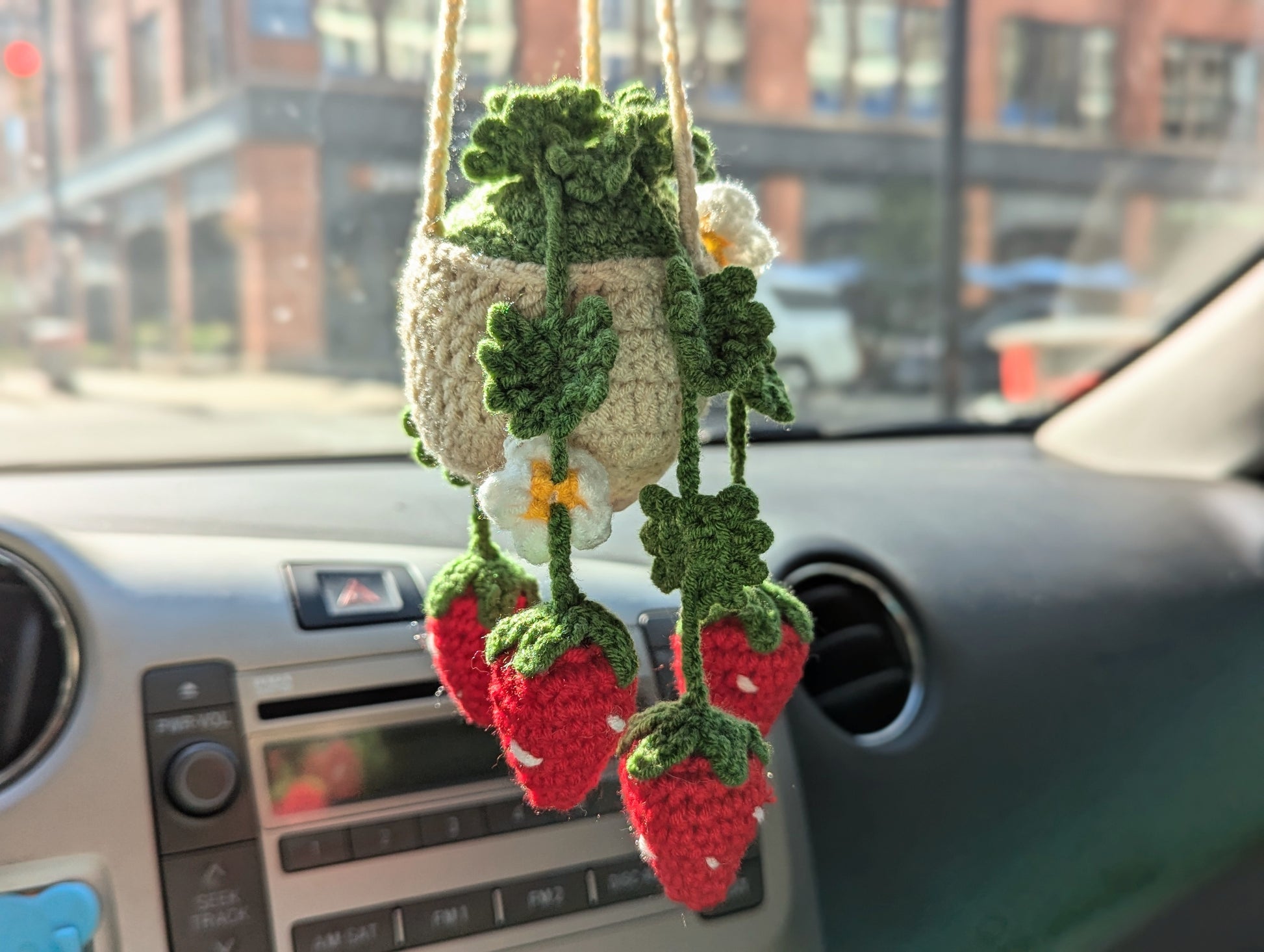 crochet plant car hanger Crochet Hanging Plant