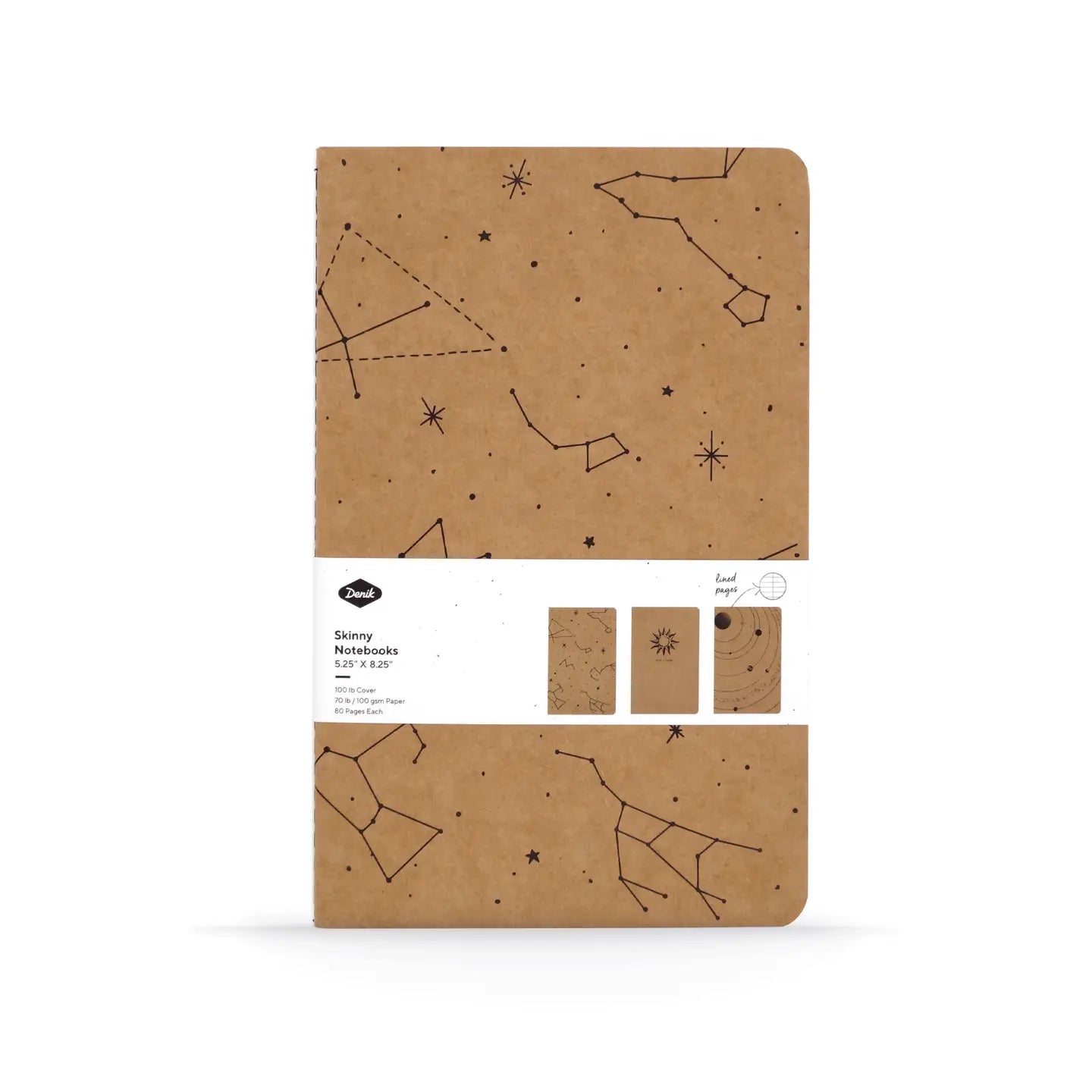 Science & Astronomy Kraft - 3 pk lined