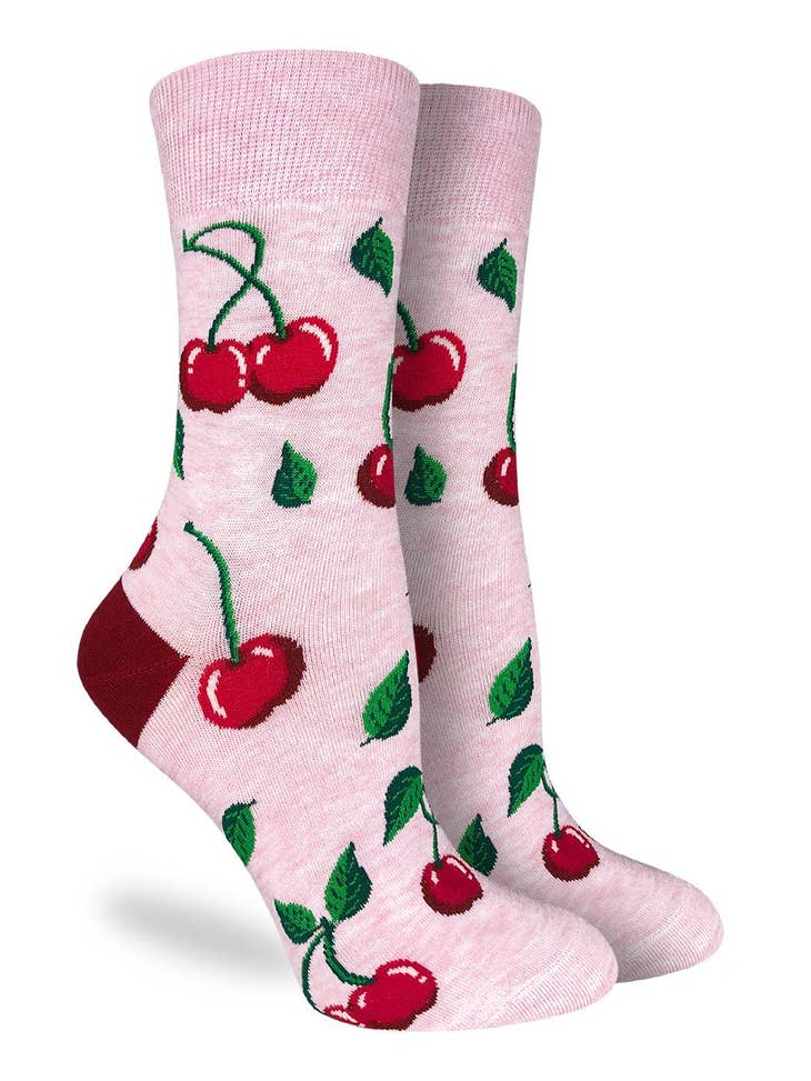 Women's Cherries Socks - Shoe Size 5-9