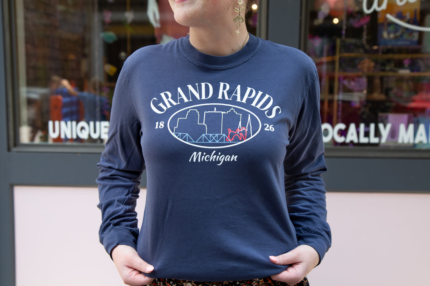 Grand Rapids Skyline Long Sleeve Tee