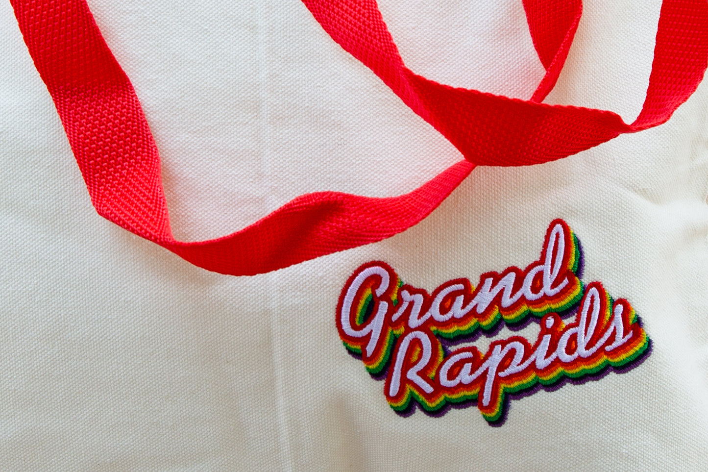 Embroidered Rainbow Grand Rapids Tote