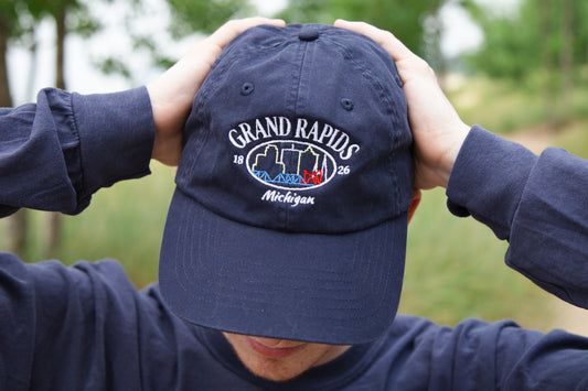 Grand Rapids, Michigan Skyline Embroidered Hat