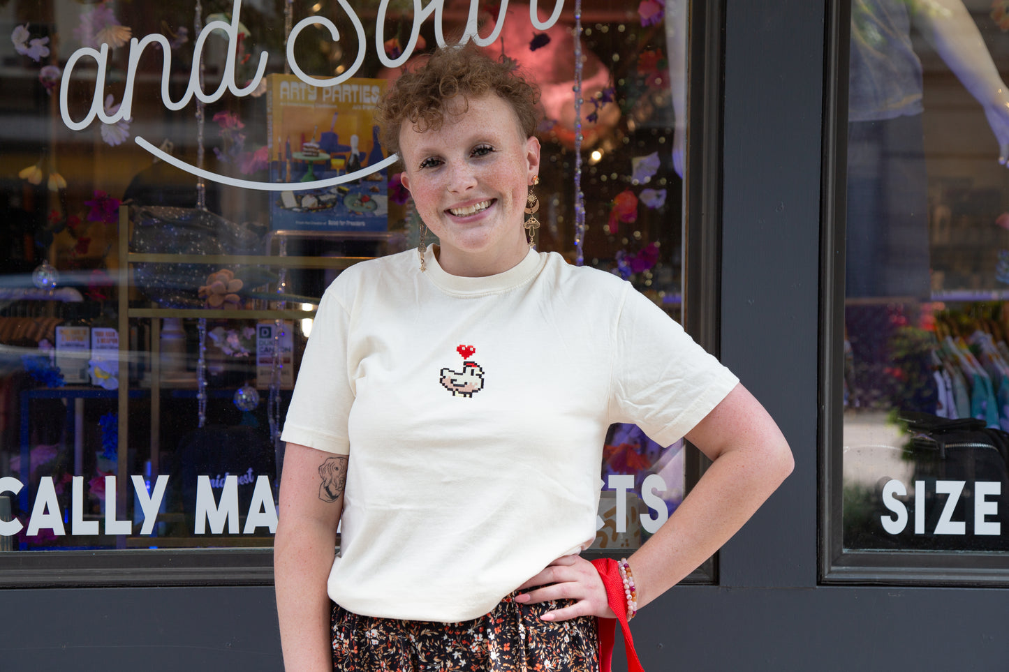 Embroidered  Stardew Chicken Tee