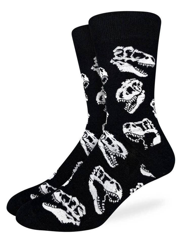 Men's Dinosaur Skulls Socks - Shoe Size 7-12