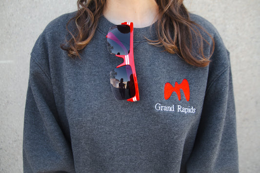 Embroidered Grand Rapids Gray Sweatshirt