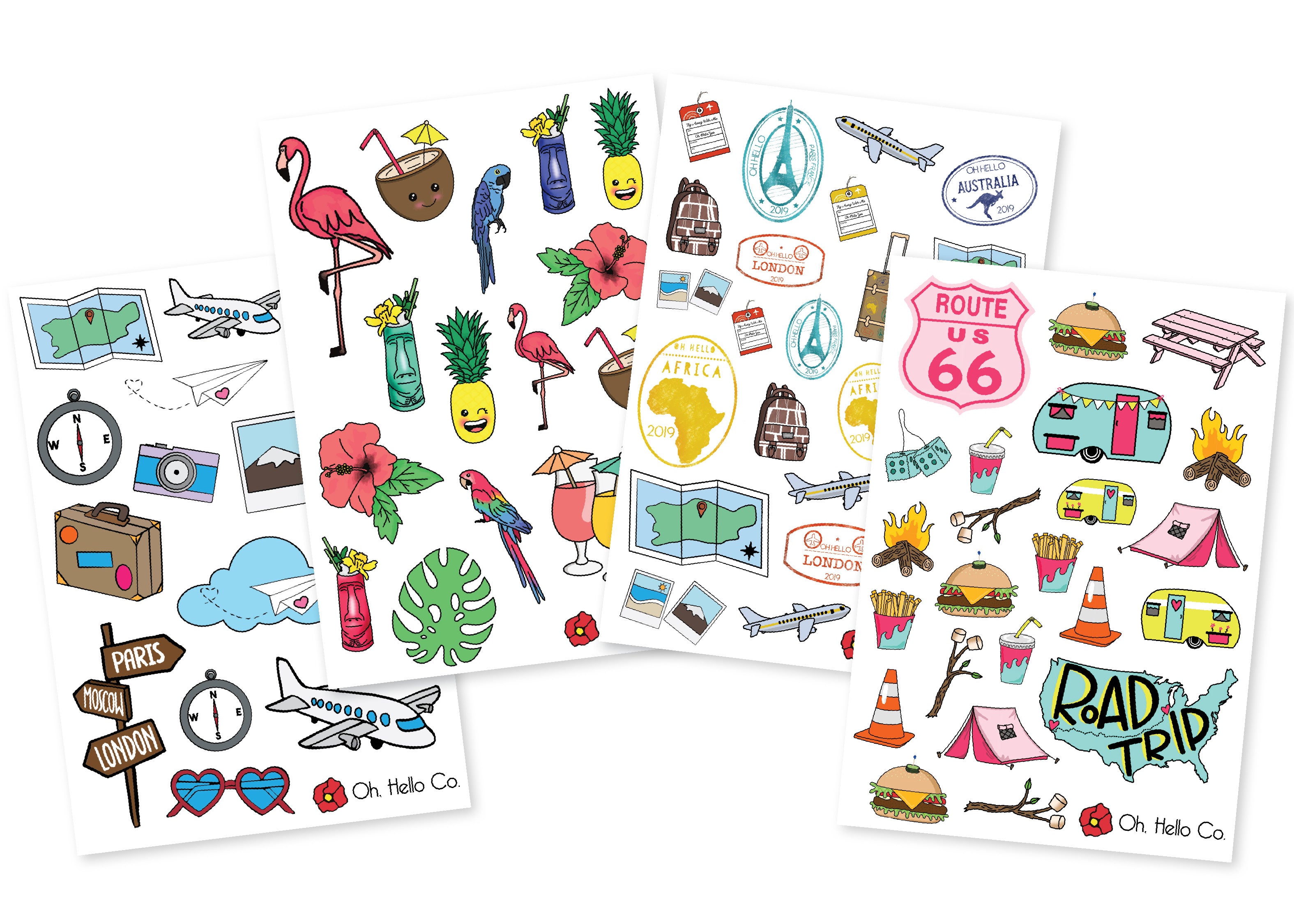 Travel Stickers combo ( 9 stickers ) | Travel Stickers