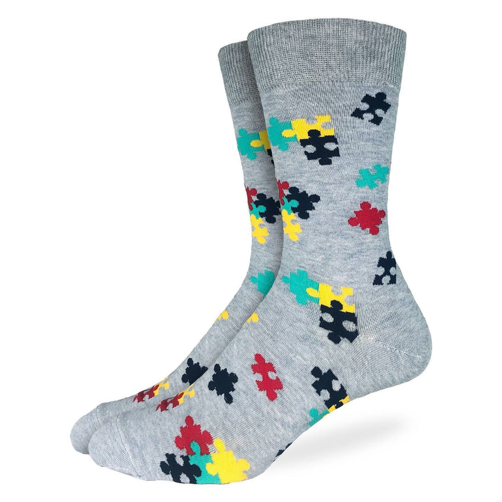 Men's Puzzle Piece Socks - Shoe Size 7-12