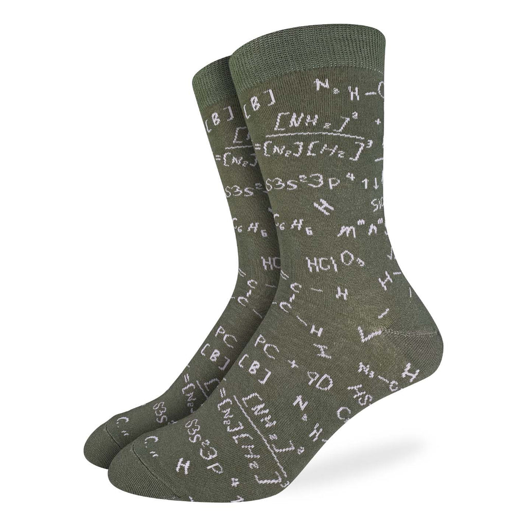 Men's Chemistry Formulas Socks - Shoe Size 7-12