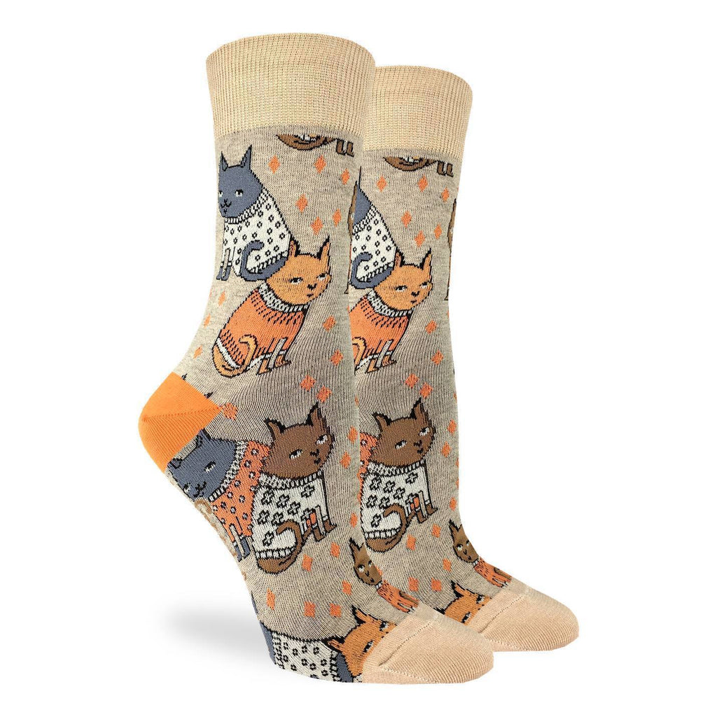 Women's Science Cats Socks - Shoe Size 5-9