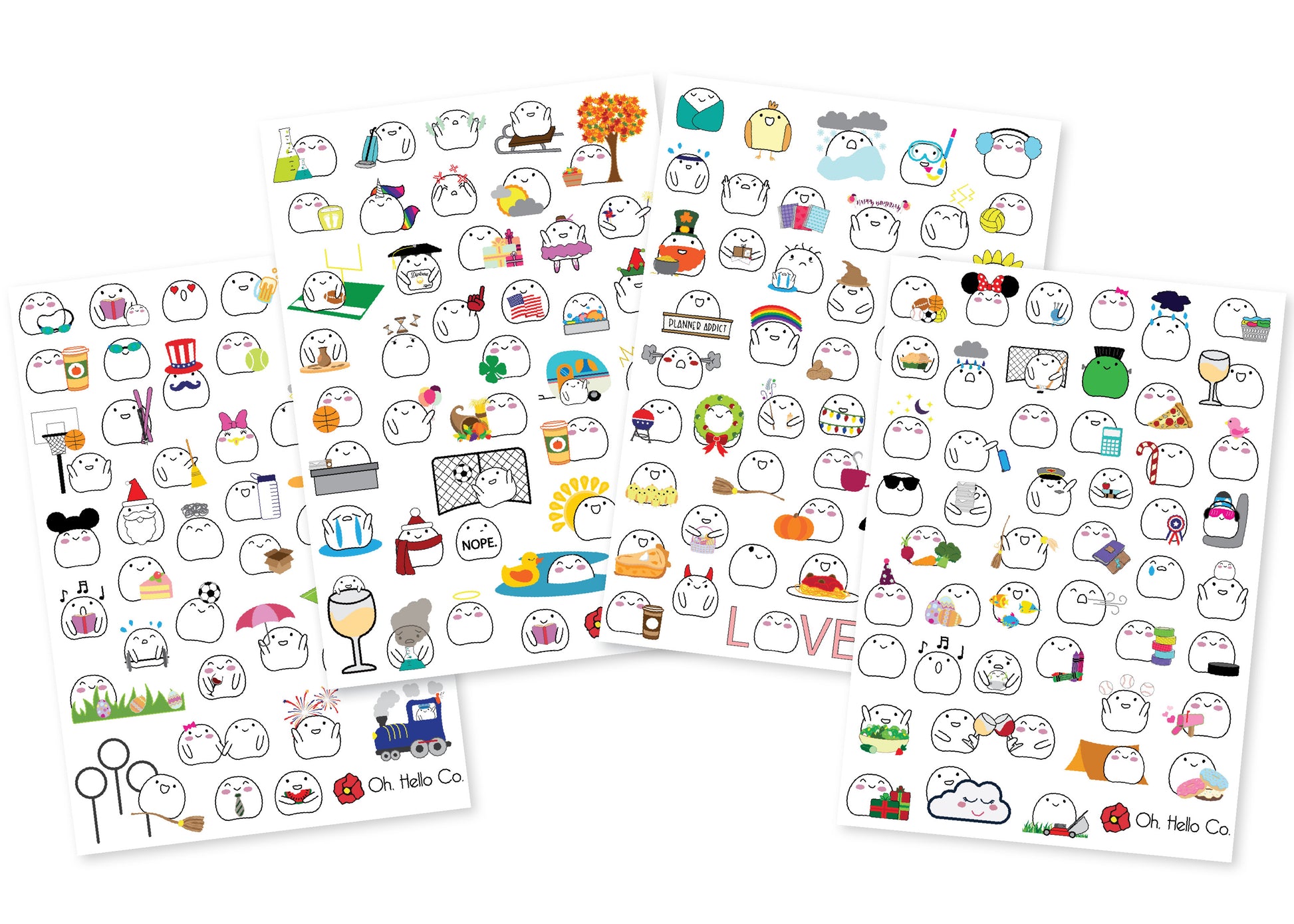 Blobby Variety Stickers - Oh, Hello Stationery Co. bullet journal Erin Condren stickers scrapbook planner case customized gifts mugs Travlers Notebook unique fun 