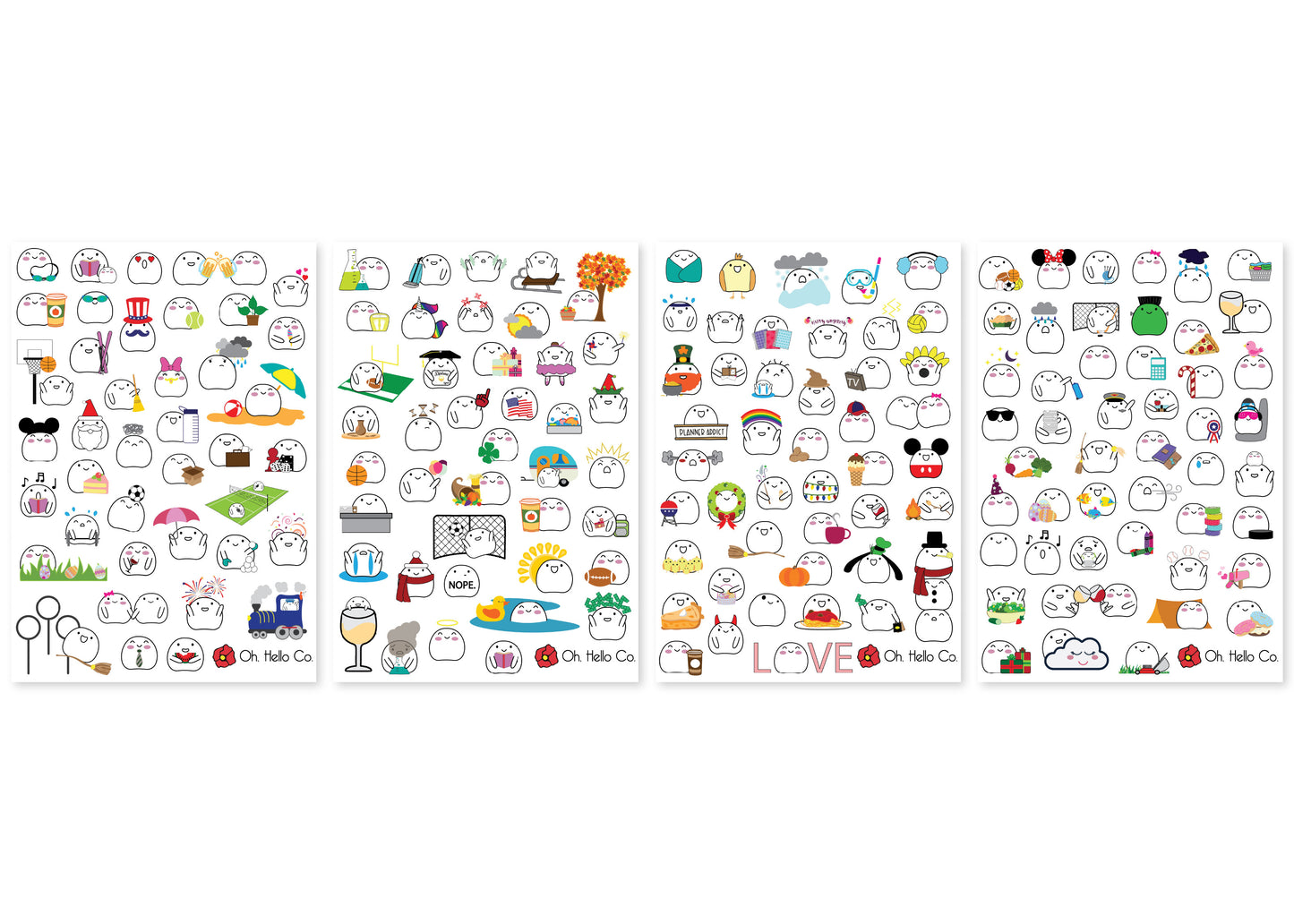 Blobby Variety Stickers - Oh, Hello Stationery Co. bullet journal Erin Condren stickers scrapbook planner case customized gifts mugs Travlers Notebook unique fun 
