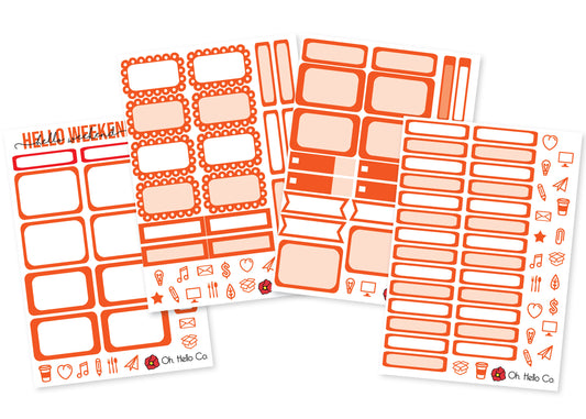 The Oranges - Rainbow Functional Stickers - Oh, Hello Stationery Co. bullet journal Erin Condren stickers scrapbook planner case customized gifts mugs Travlers Notebook unique fun 