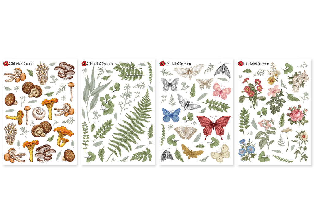 Vintage Botanical Variety Stickers