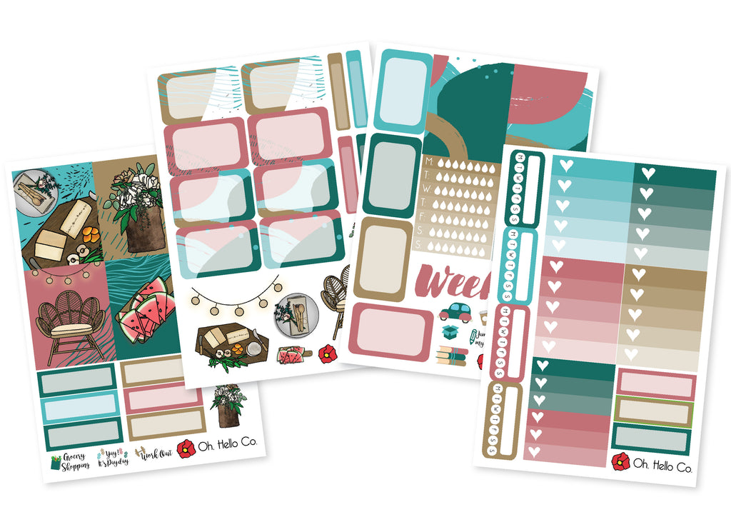 Garden Party Weekly Kit Stickers