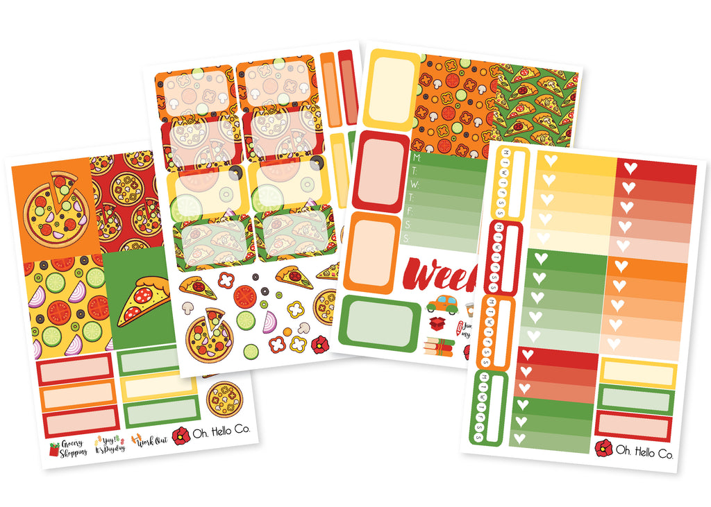 Pizza Weekly Kit Stickers