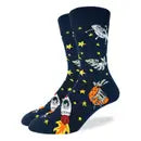 Men's Space Cat Socks - Shoe Size 7-12