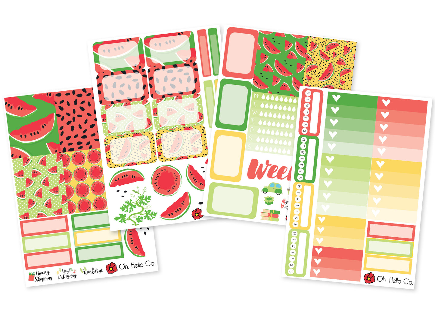 Watermelon Weekly Kit Stickers