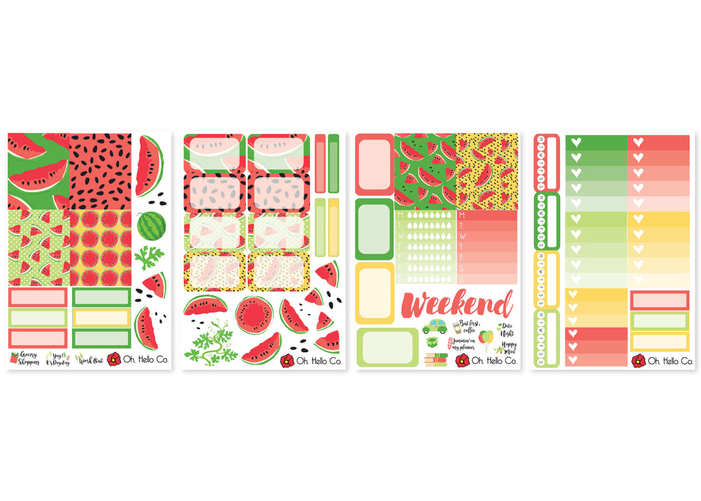 Watermelon Weekly Kit Stickers