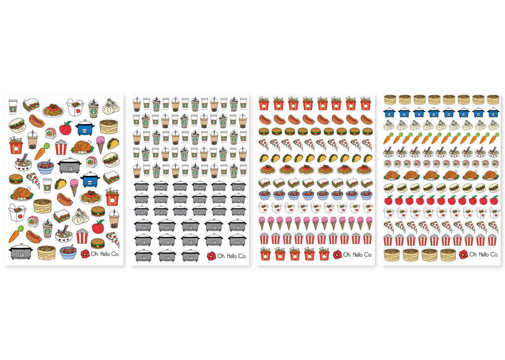 Let's Eat Food Variety Stickers