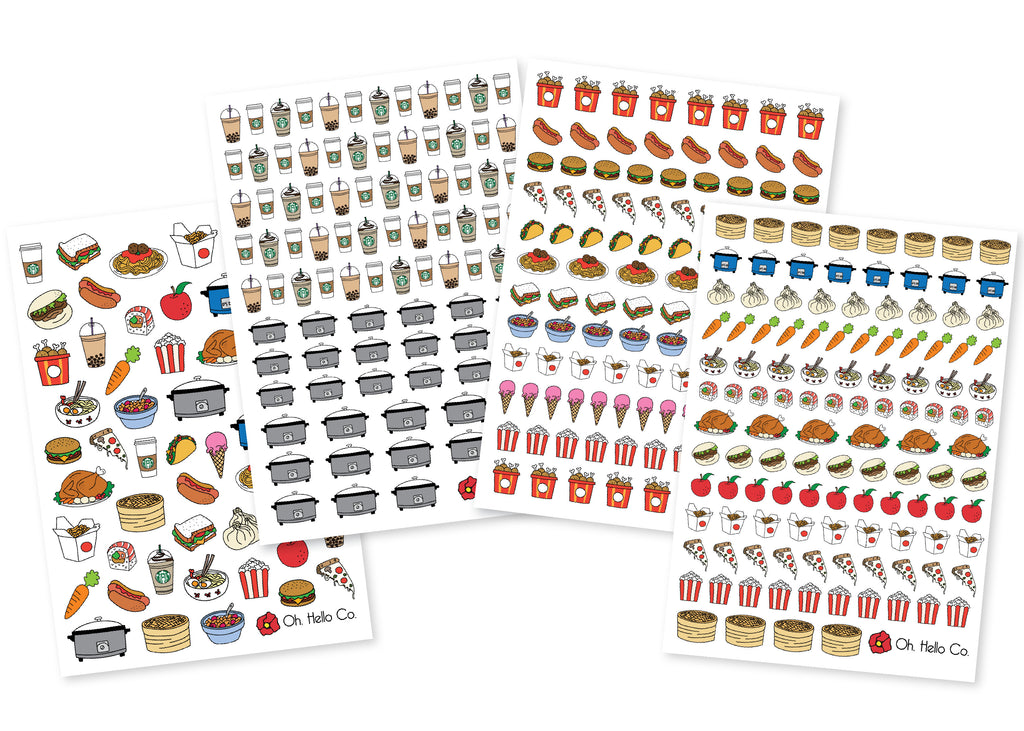 Let's Eat Food Variety Stickers