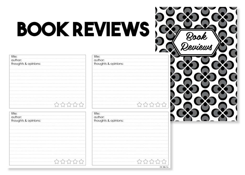 Book Review Traveler's Notebook Insert - Oh, Hello Stationery Co. bullet journal Erin Condren stickers scrapbook planner case customized gifts mugs Travlers Notebook unique fun 