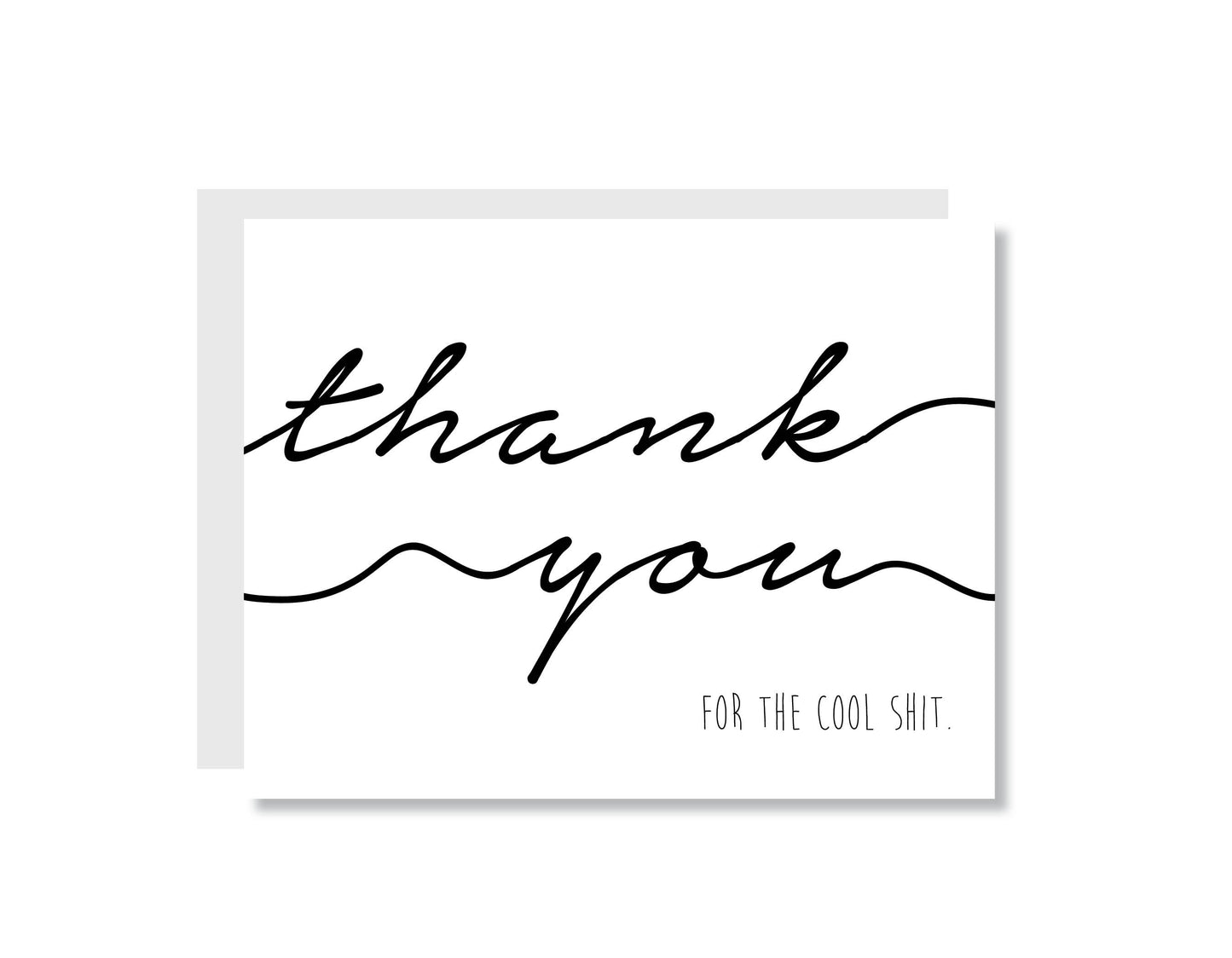 Funny Thank You Greeting Card Set or Single - Set #1