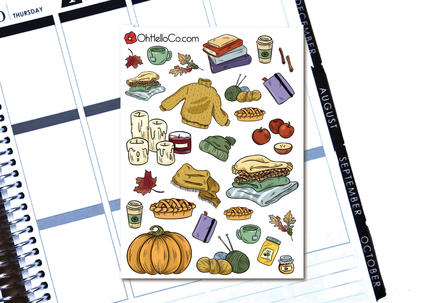 Autumn Doodles - Printable Stickers for the Silhouette
