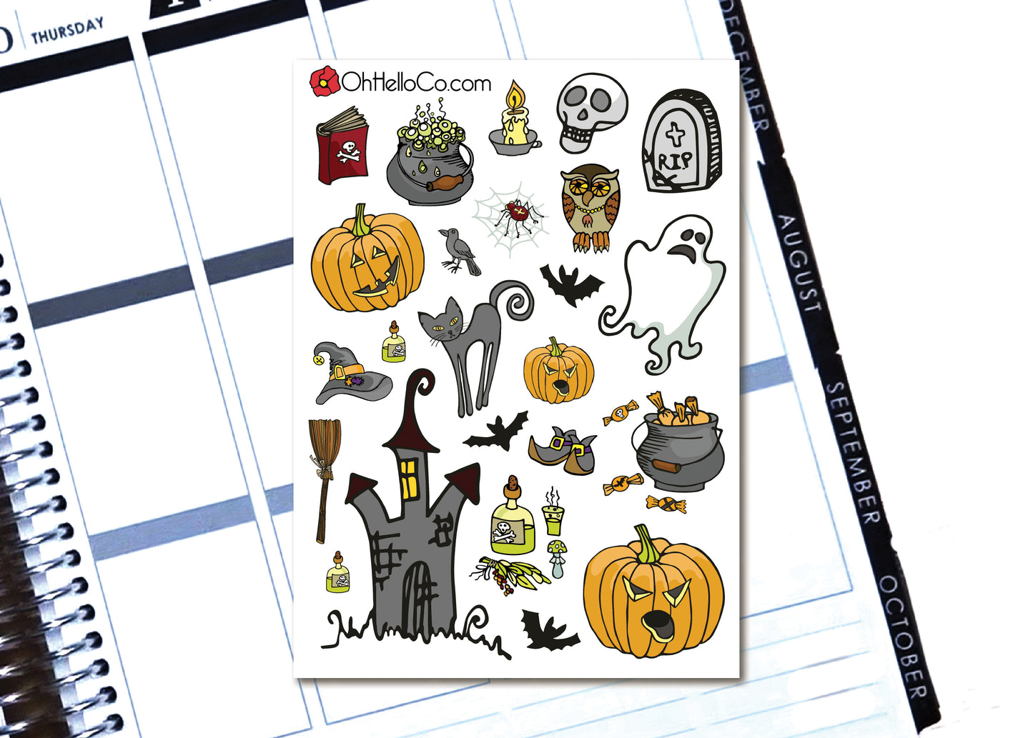 Halloween Doodles - Printable Stickers for the Silhouette