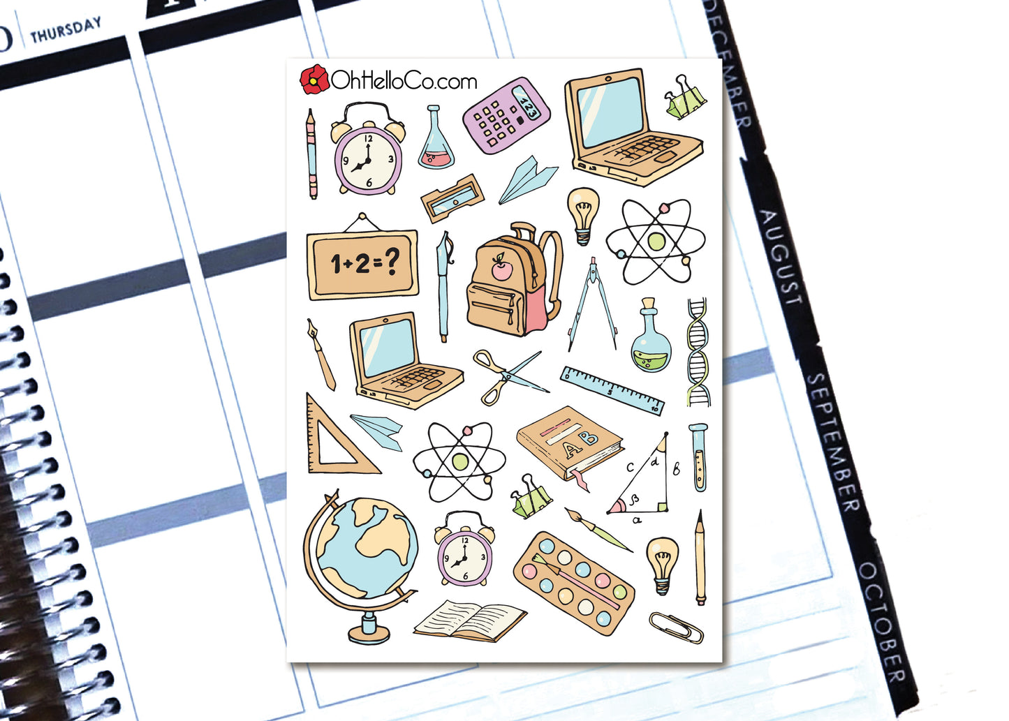 School Doodles - Printable Stickers for the Silhouette