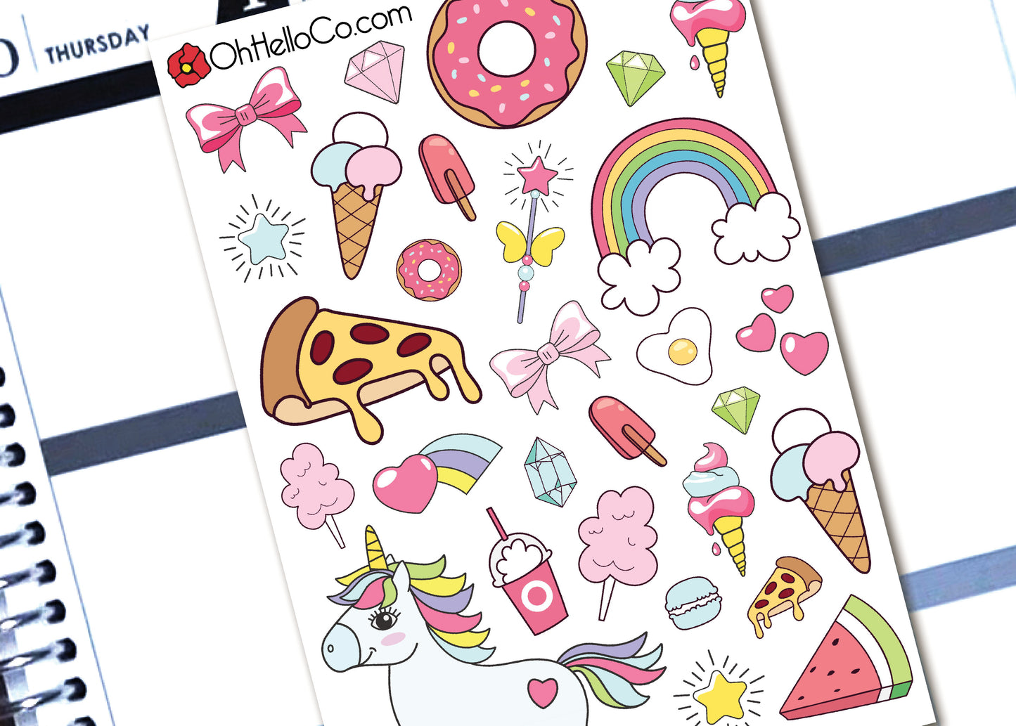 Unicorn Dream Doodles - Printable Stickers for the Silhouette