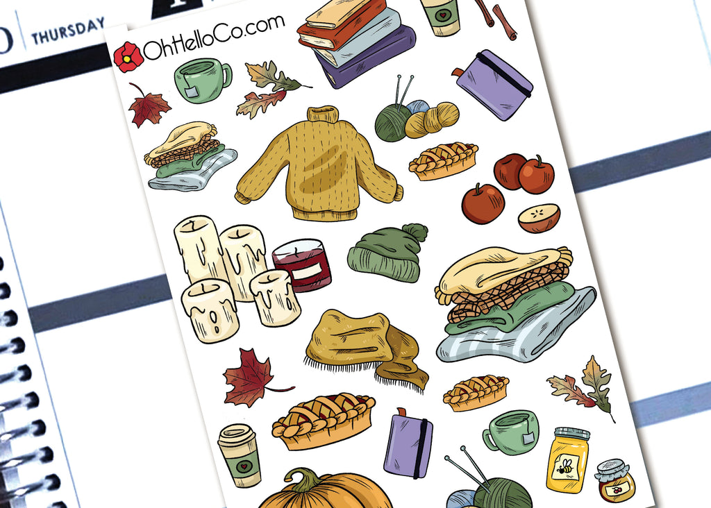 Autumn Doodles - Printable Stickers for the Silhouette